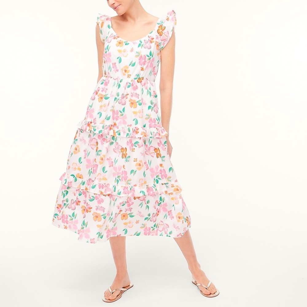 J.Crew Factory Floral Midi Dress